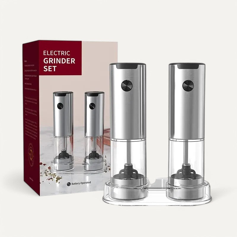 Electric Automatic Salt & Pepper Grinder – LED Light & Adjustable Coarseness | Kitchen Essential