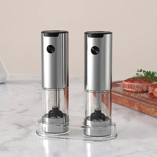 Electric Automatic Salt & Pepper Grinder – LED Light & Adjustable Coarseness | Kitchen Essential